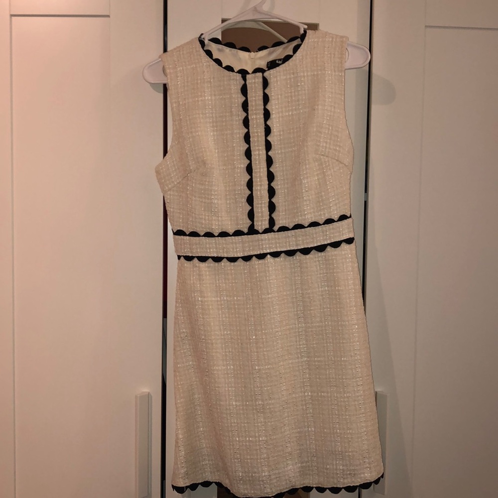 Black and cream color classy work dress